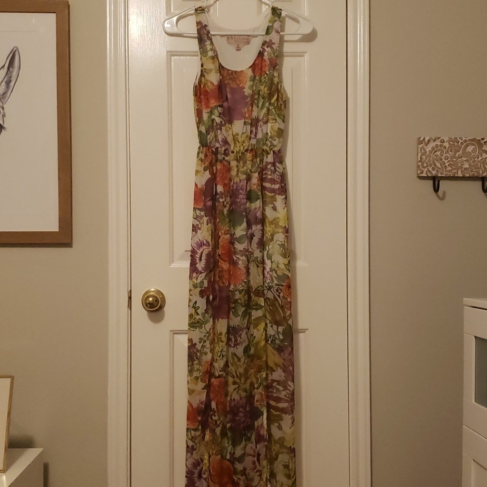 Philosophy floral sheer maxi